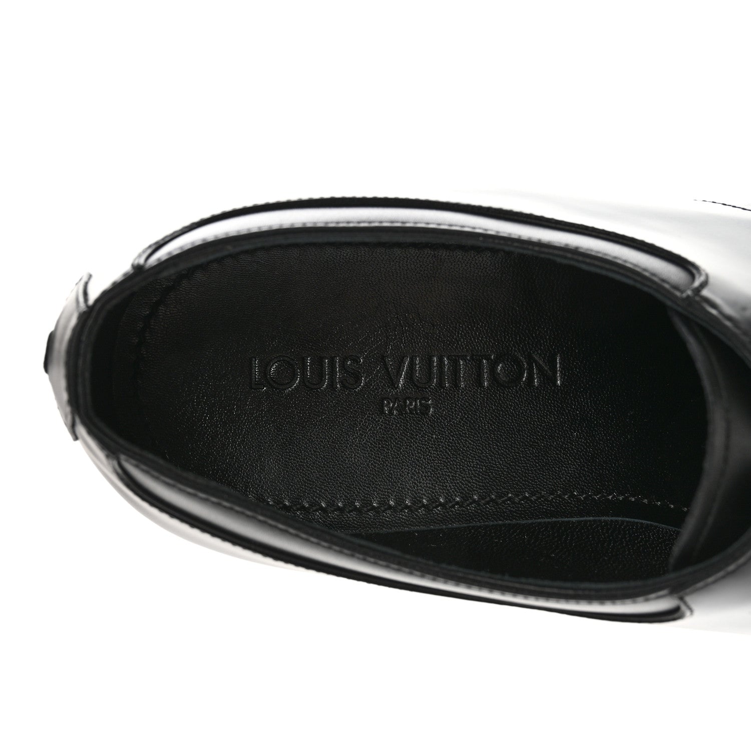 Louis Vuitton Lambskin Mens Derby Lace Up Shoes 9 Black 7 of 12