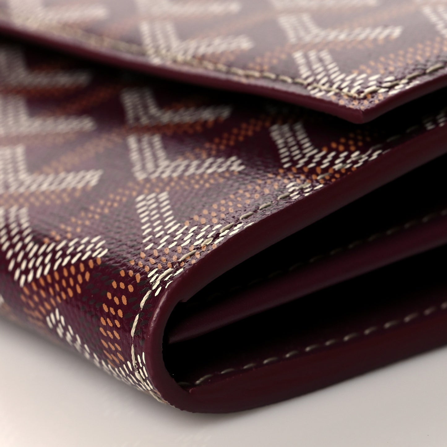 Goyardine Varenne Continental Wallet Burgundy