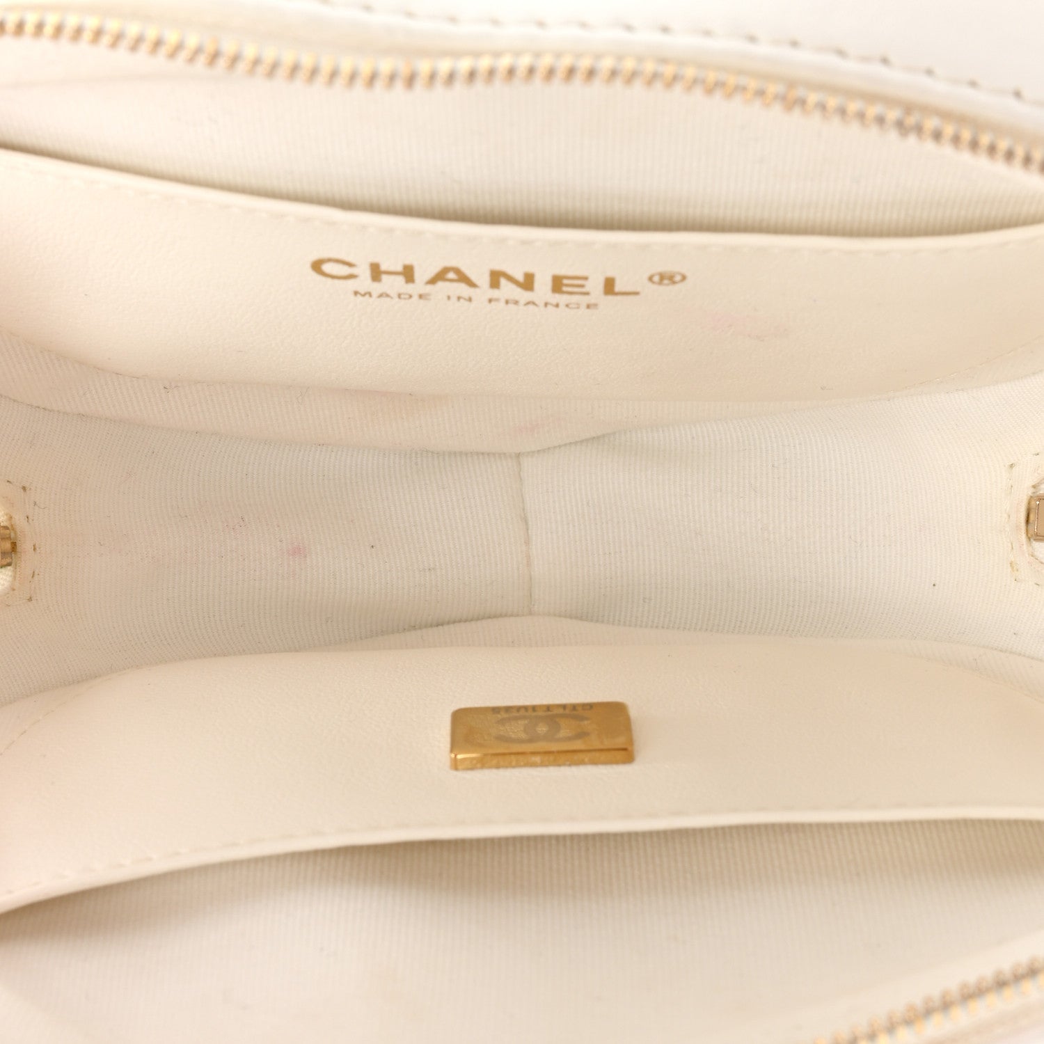 Chanel Lambskin Quilted CC In Love Heart Bag White 5 of 11
