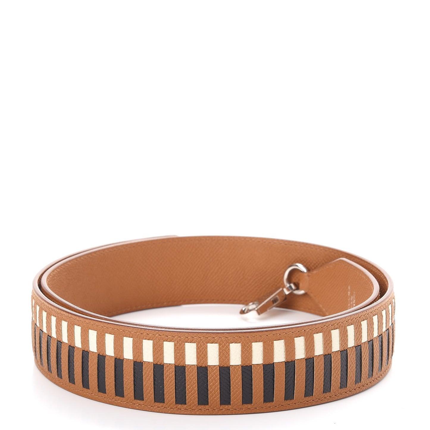 Epsom 40mm Tressage Shoulder Strap Rouge H Craie Gold