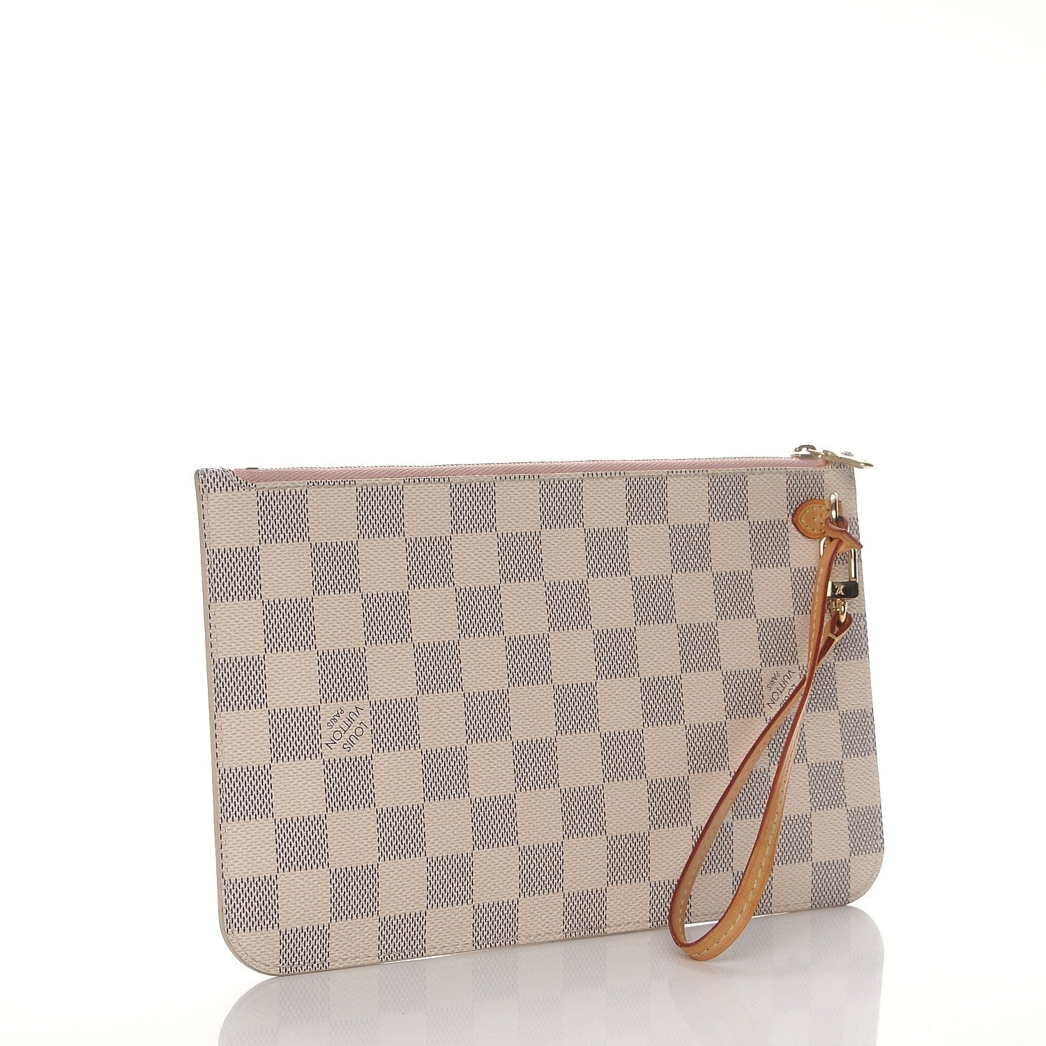 Louis Vuitton Damier Azur Neverfull MM GM Pochette Rose Ballerine 3 of 7