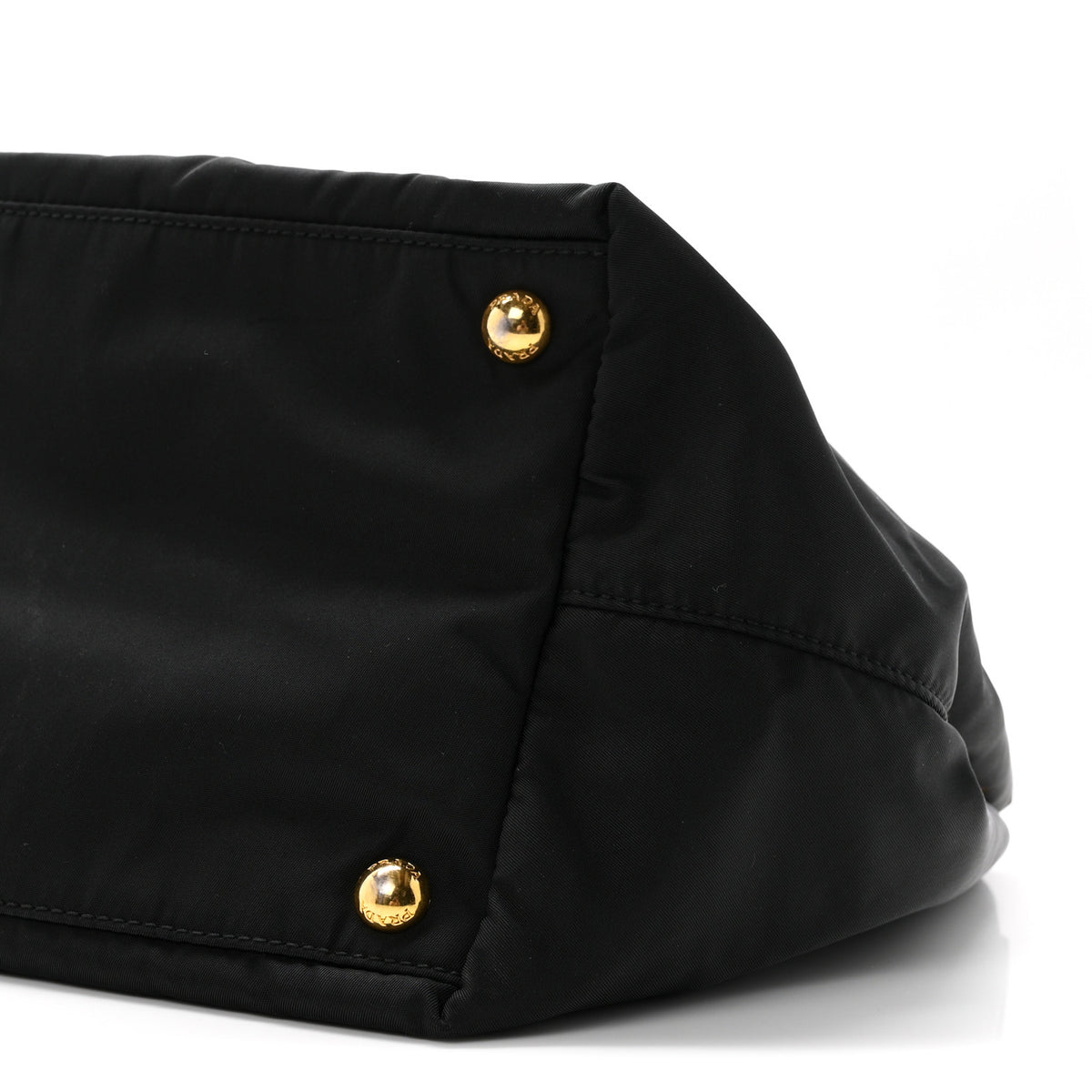 Nylon Tessuto Fiocco Bow Tote Black