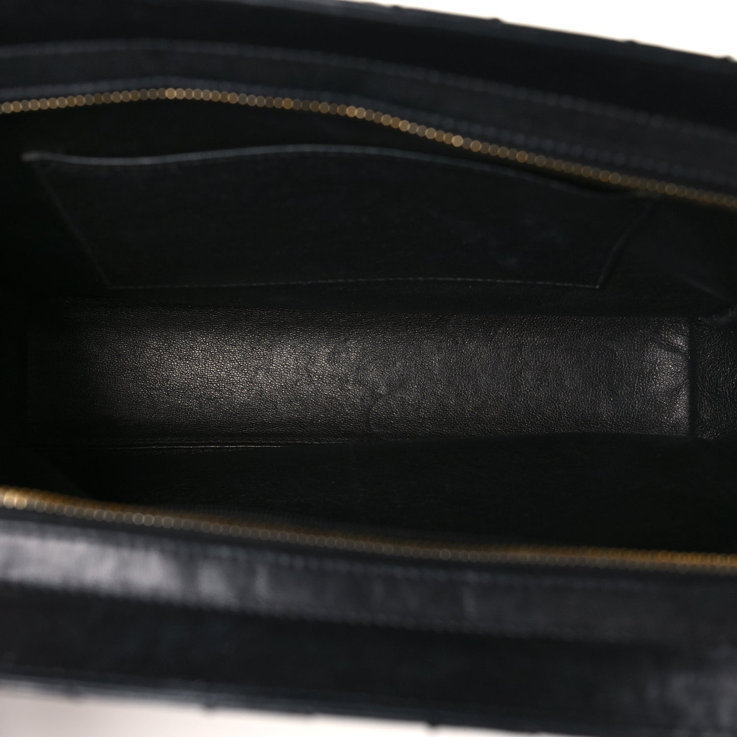 Lambskin Stitched Shoulder Bag Black