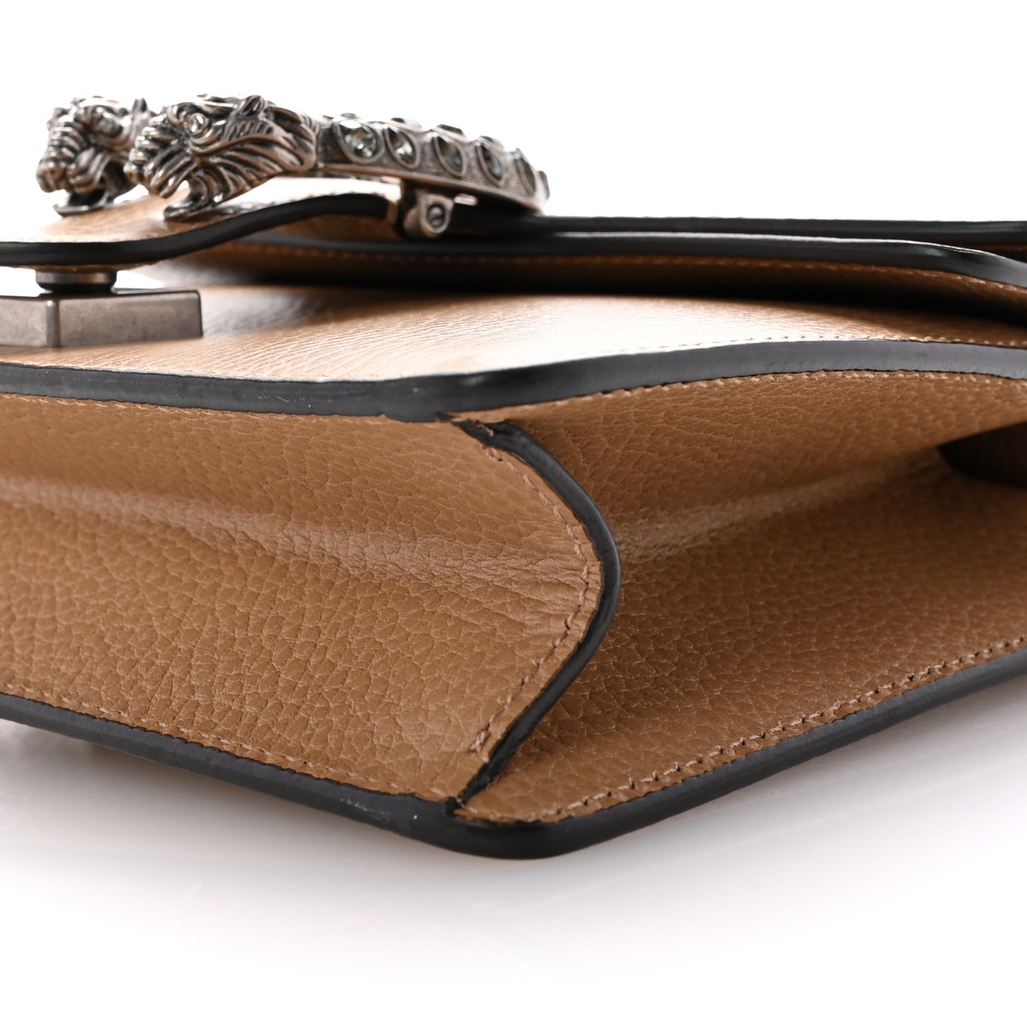 Gucci Dollar Calfskin Crystal Mini Dionysus Shoulder Bag Natural Tan Black Diamond 10 of 10