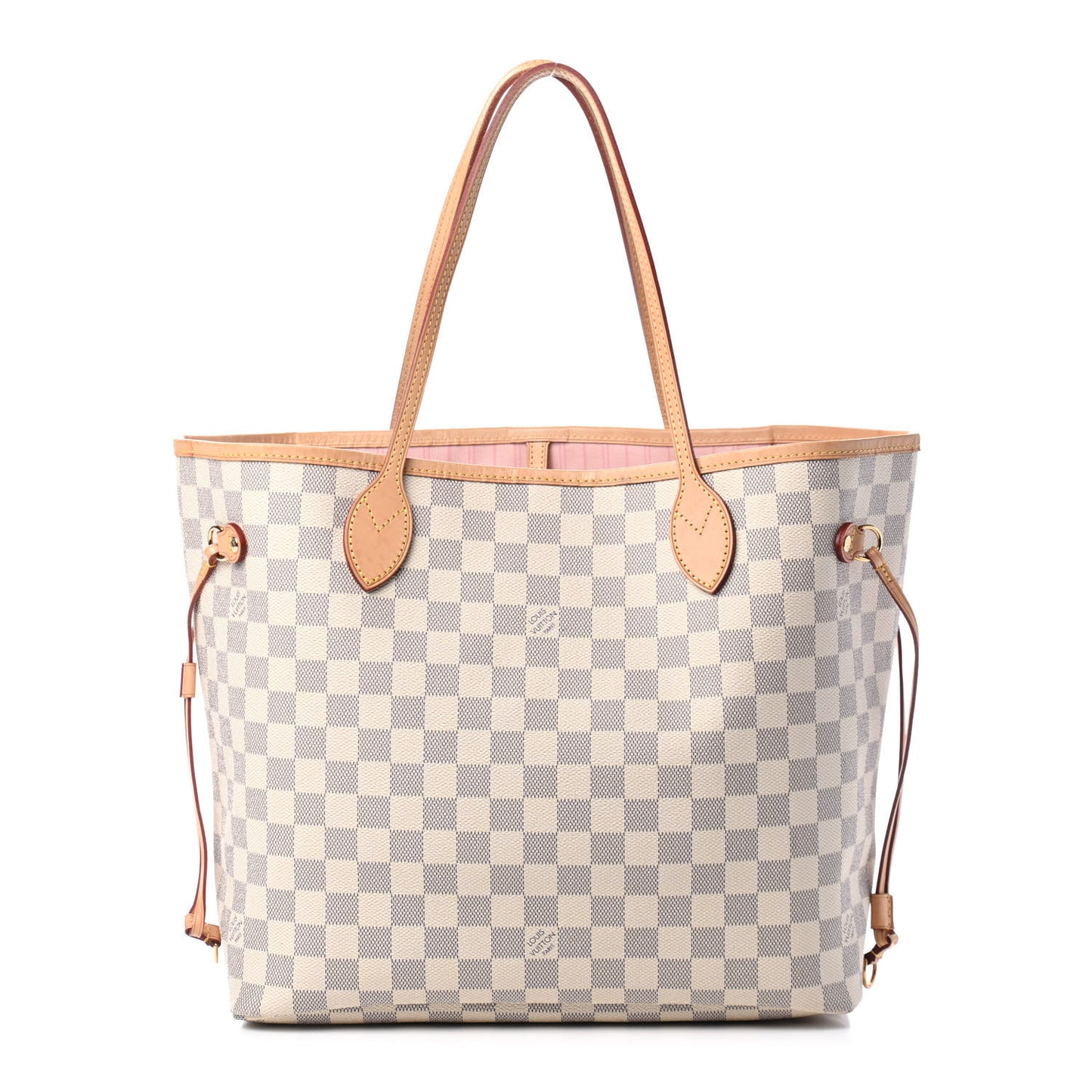 Damier Azur Neo Neverfull MM Rose Ballerine