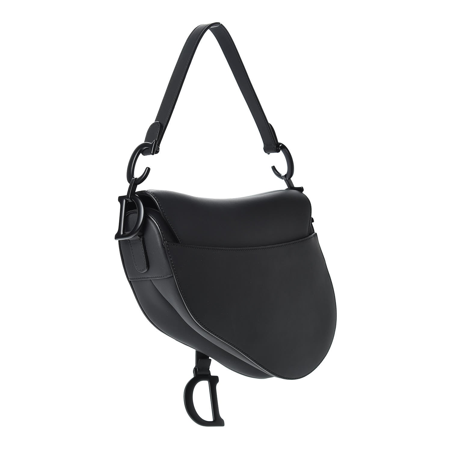 Christian Dior Ultra Matte Calfskin Saddle Bag Black 3 of 11