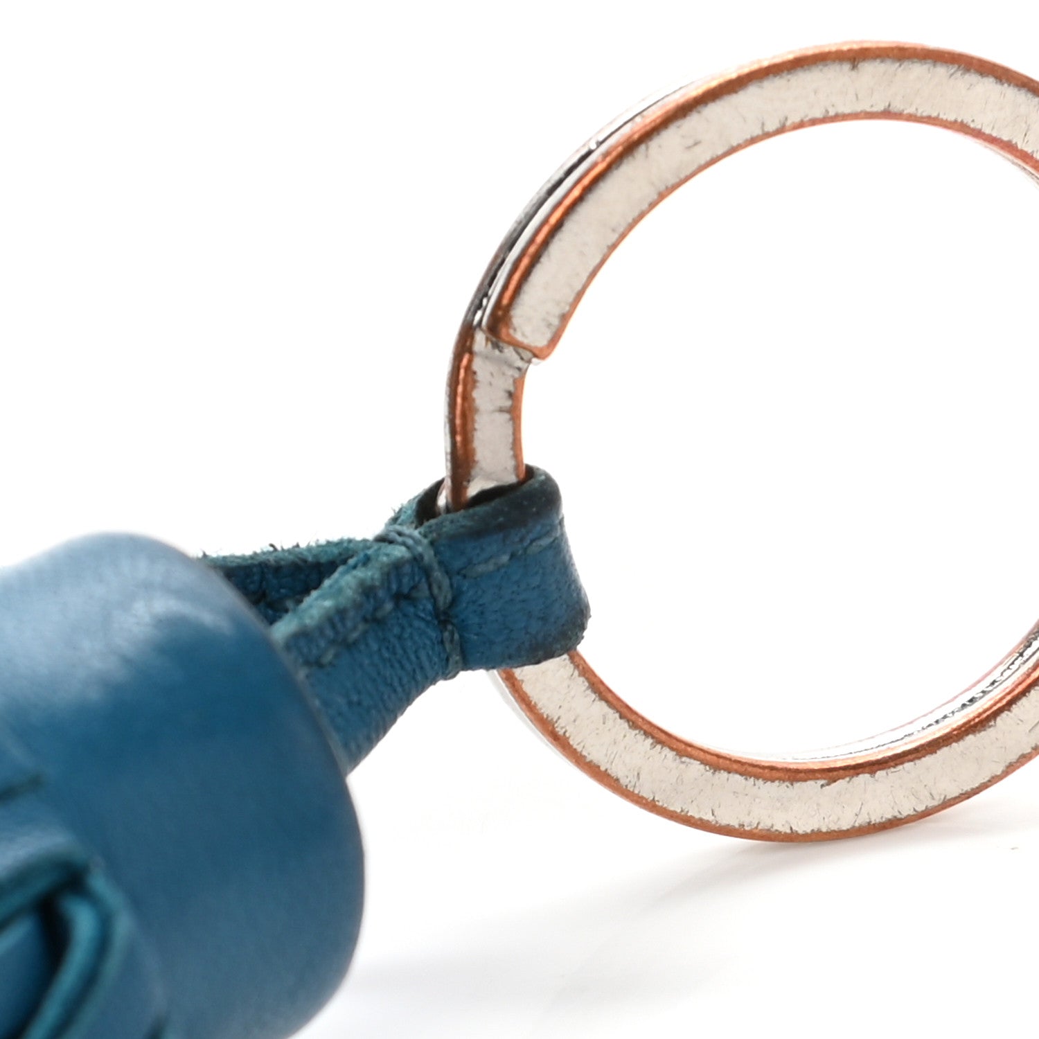 Hermes Lambskin Carmen Uno-Dos Key Holder Bleu Izmir Lagon 5 of 6