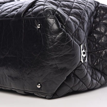 Chanel Distressed Lambskin Vintage Ligne Lady Braid XL Tote Black 11 of 12