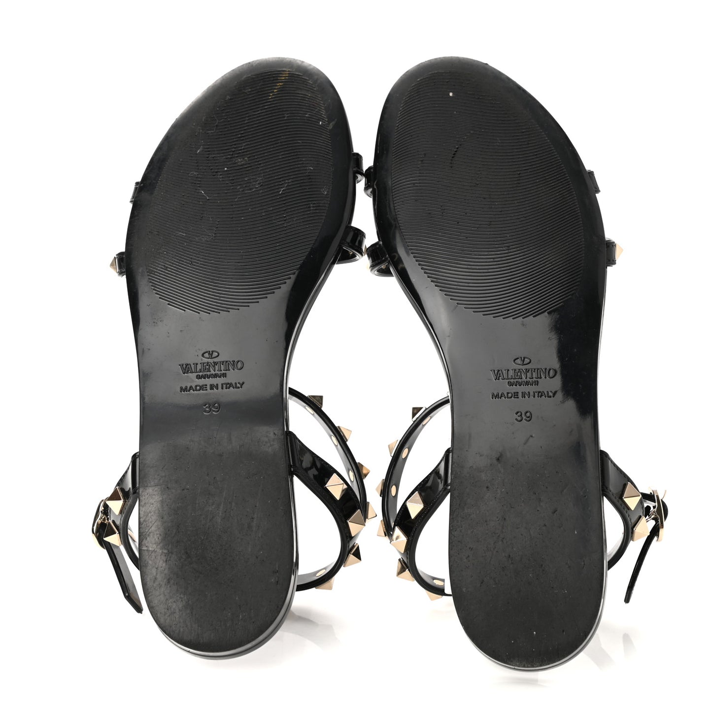 PVC Jelly Rockstud Caged Sandals 39 Black