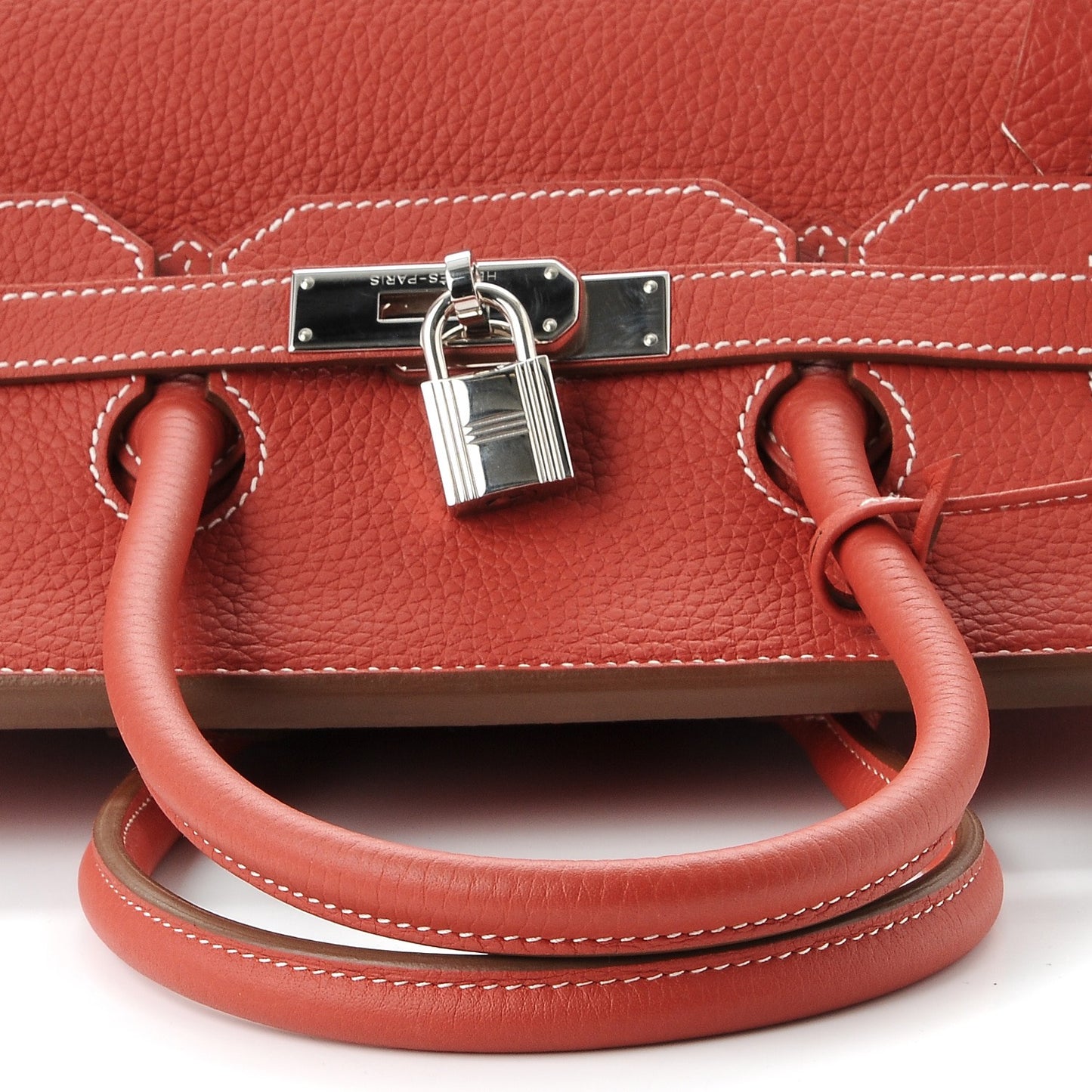 Togo Horseshoe Birkin 35 Sanguine White