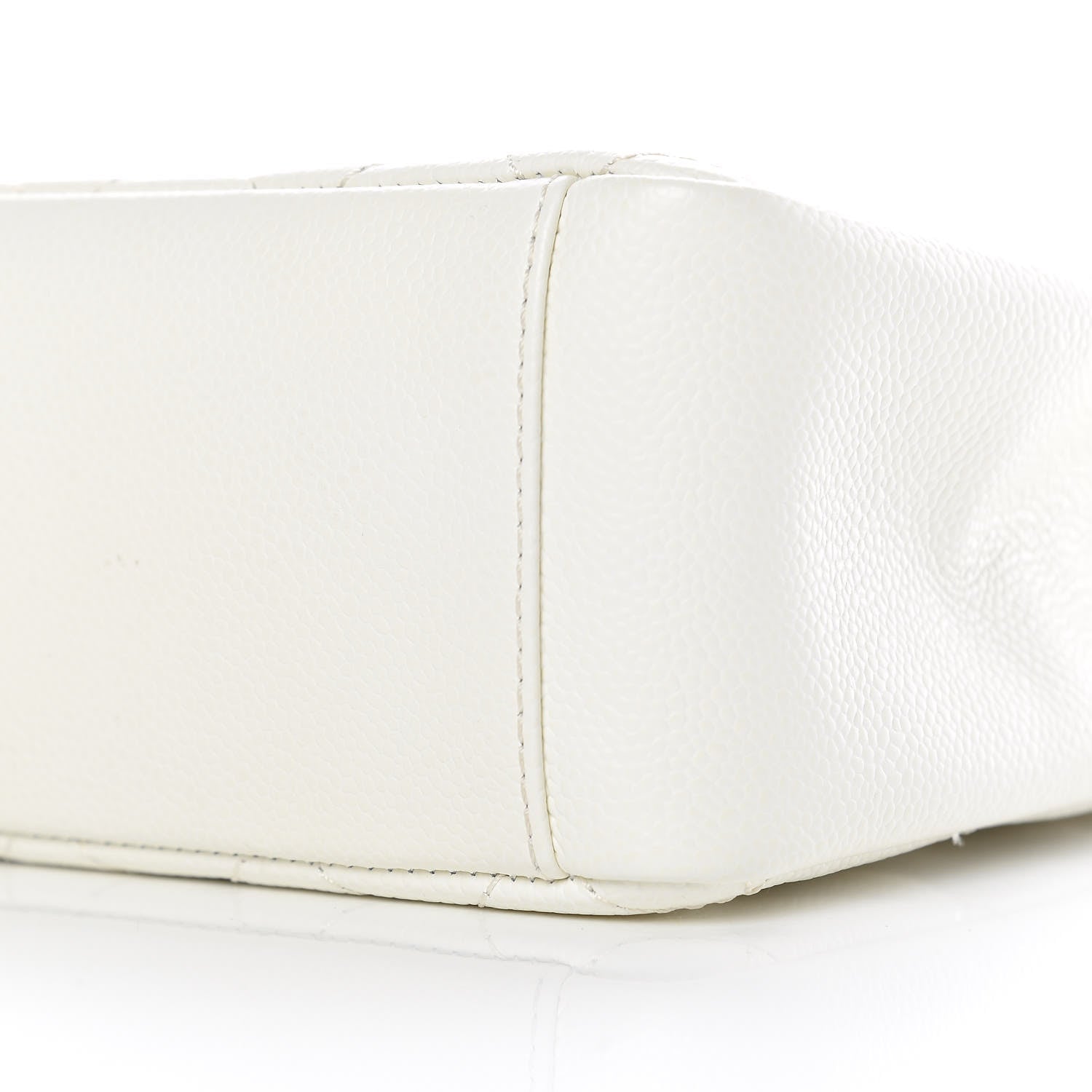 Chanel Caviar Quilted Petit Shopping Tote PST White 13 of 13