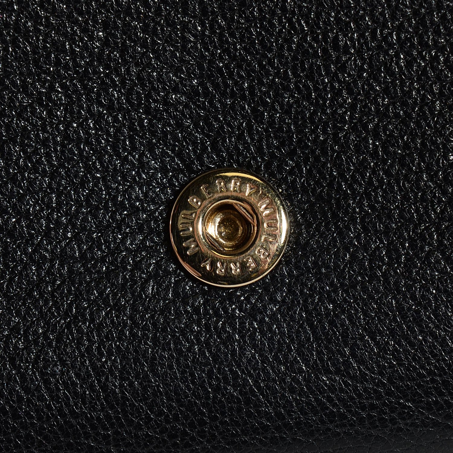 Mulberry Glossy Goatskin Dome Rivet French Purse Wallet Black 10 of 11