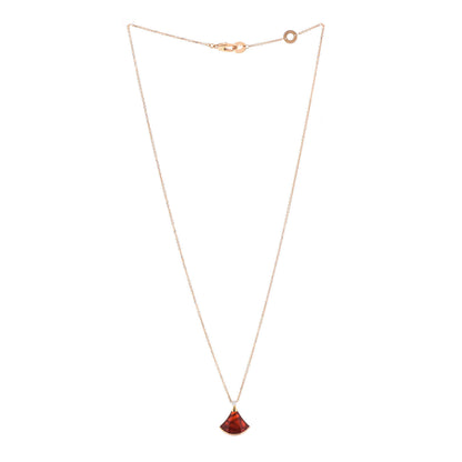 Bulgari 18K Rose Gold Diamond Carnelian Divas' Dream Pendant Necklace 3 of 8