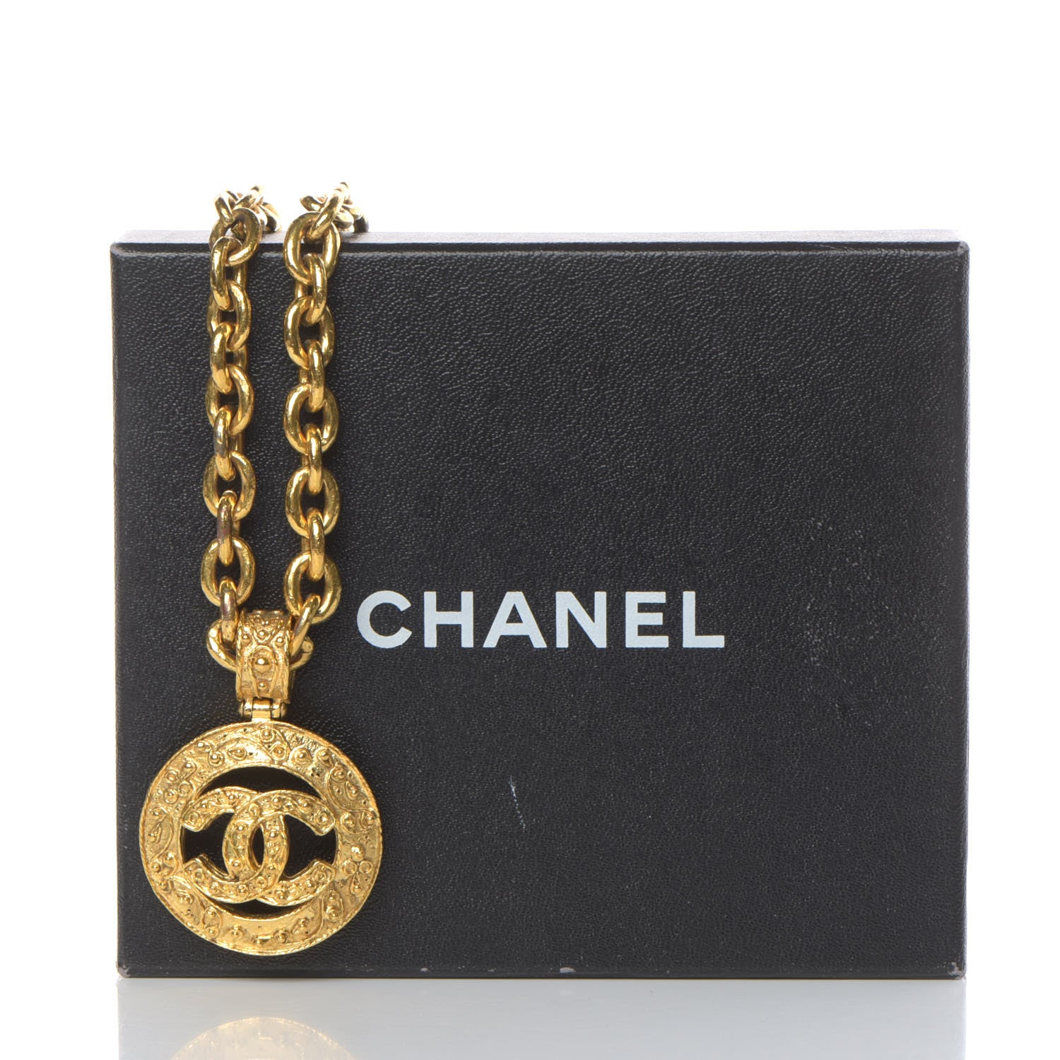 Chanel Chain CC Long Pendant Necklace Gold 7 of 7