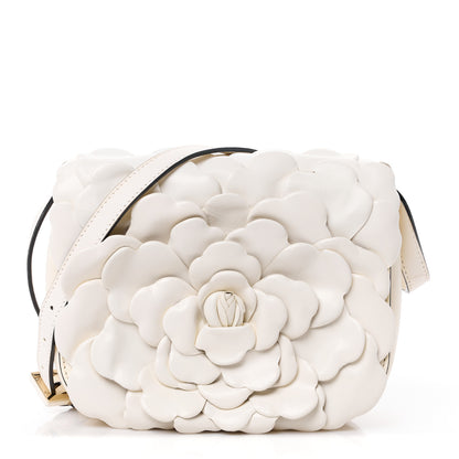 Valentino Garavani VALENTINO GARAVANI Nappa Atelier 03 Rose Edition Small Flap Crossbody Bag Ivory 1 of 13