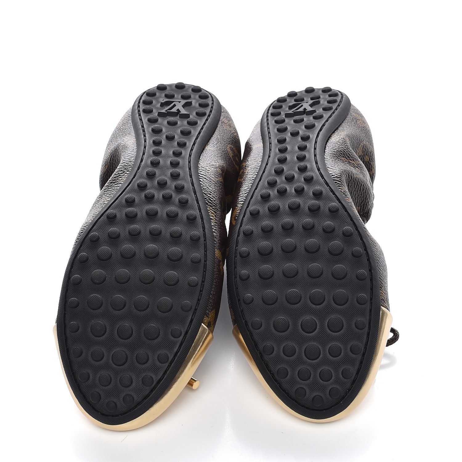 Louis Vuitton Monogram Flirty Ballet Flats 38.5 Gold 5 of 9