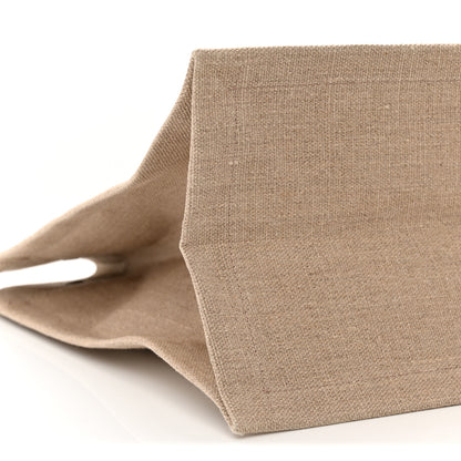 Saint Laurent Linen Calfskin Rive Gauche Tote Optic White 8 of 10