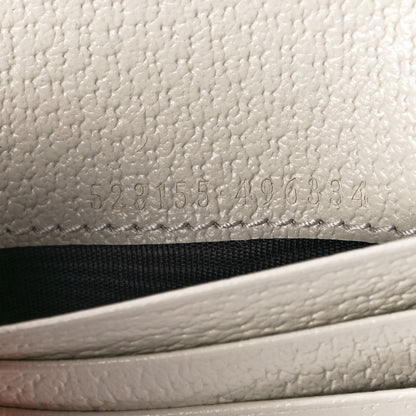 Gucci GG Supreme Monogram Textured Dollar Calfskin Web Ophidia Card Case Beige Ebony Mystic White 7 of 14