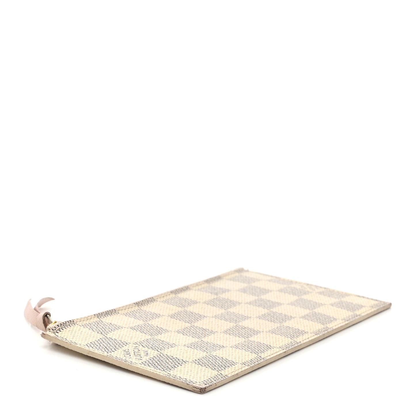 Damier Azur Felicie Chain Wallet Zippered Insert Rose Ballerine