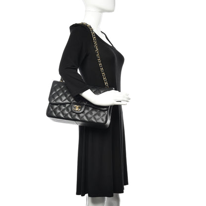 Chanel Caviar Quilted Jumbo Double Flap Black 2 of 14