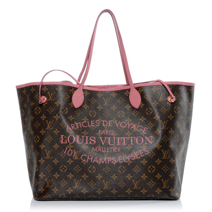 Louis Vuitton Monogram Articles de Voyage Ikat Neverfull GM Rose Velours 1 of 7