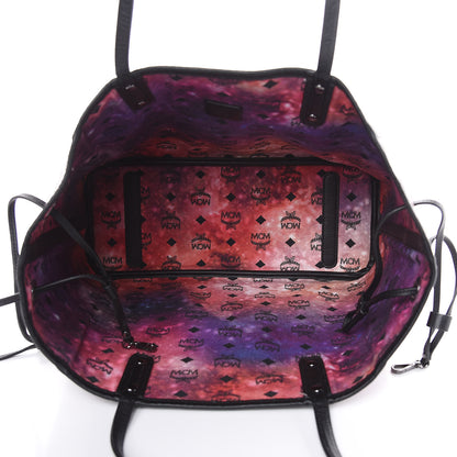 MCM Metallic Visetos Reversible Shopper Tote Scooter Red 8 of 16