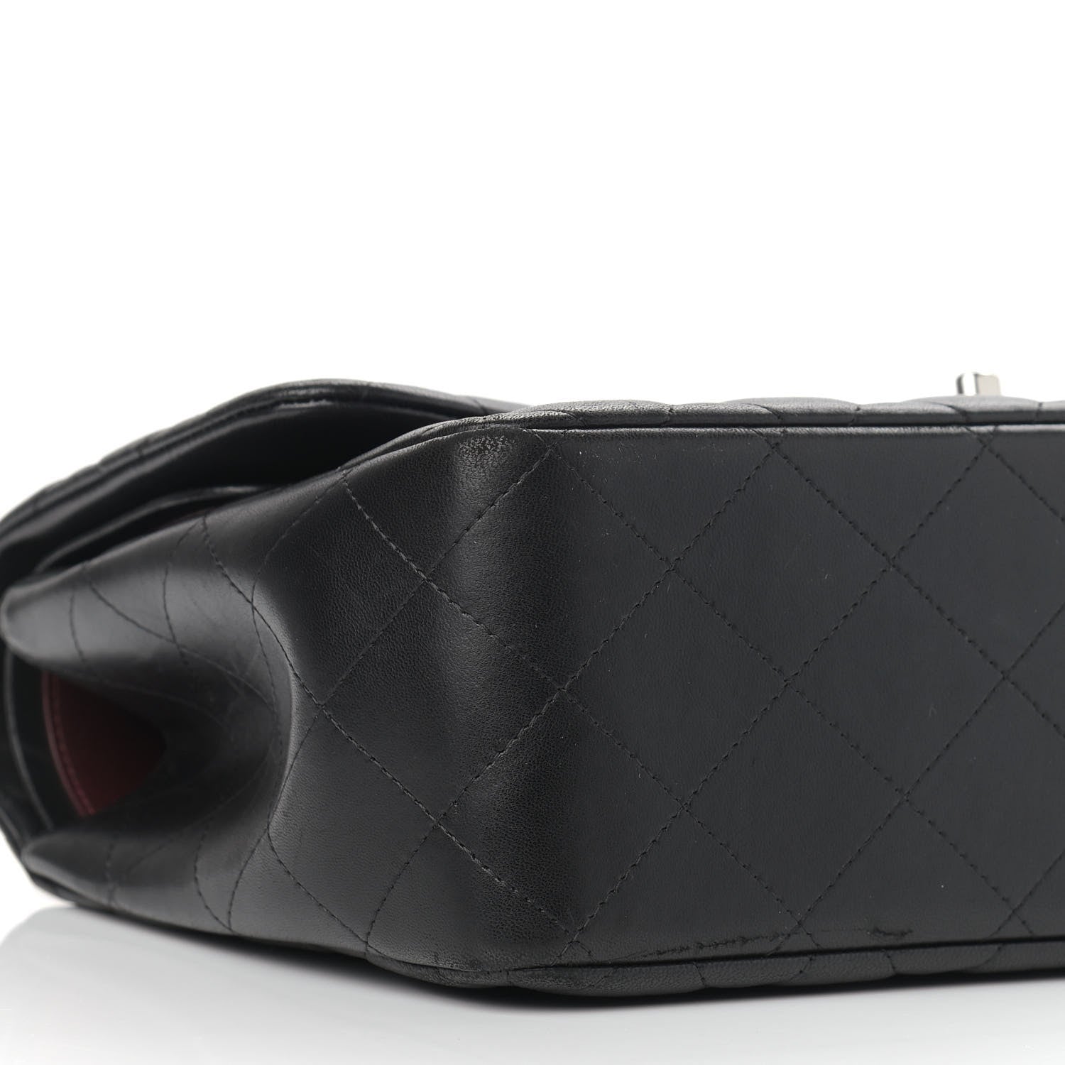 Chanel Lambskin Quilted Jumbo Double Flap Black 8 of 13