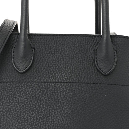 The Row Grained Calfskin Soft Margaux 10 Dark Navy 7 of 9