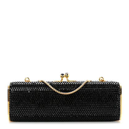 Judith Leiber Swarovski Crystal Minaudiere Clutch Black 1 of 6