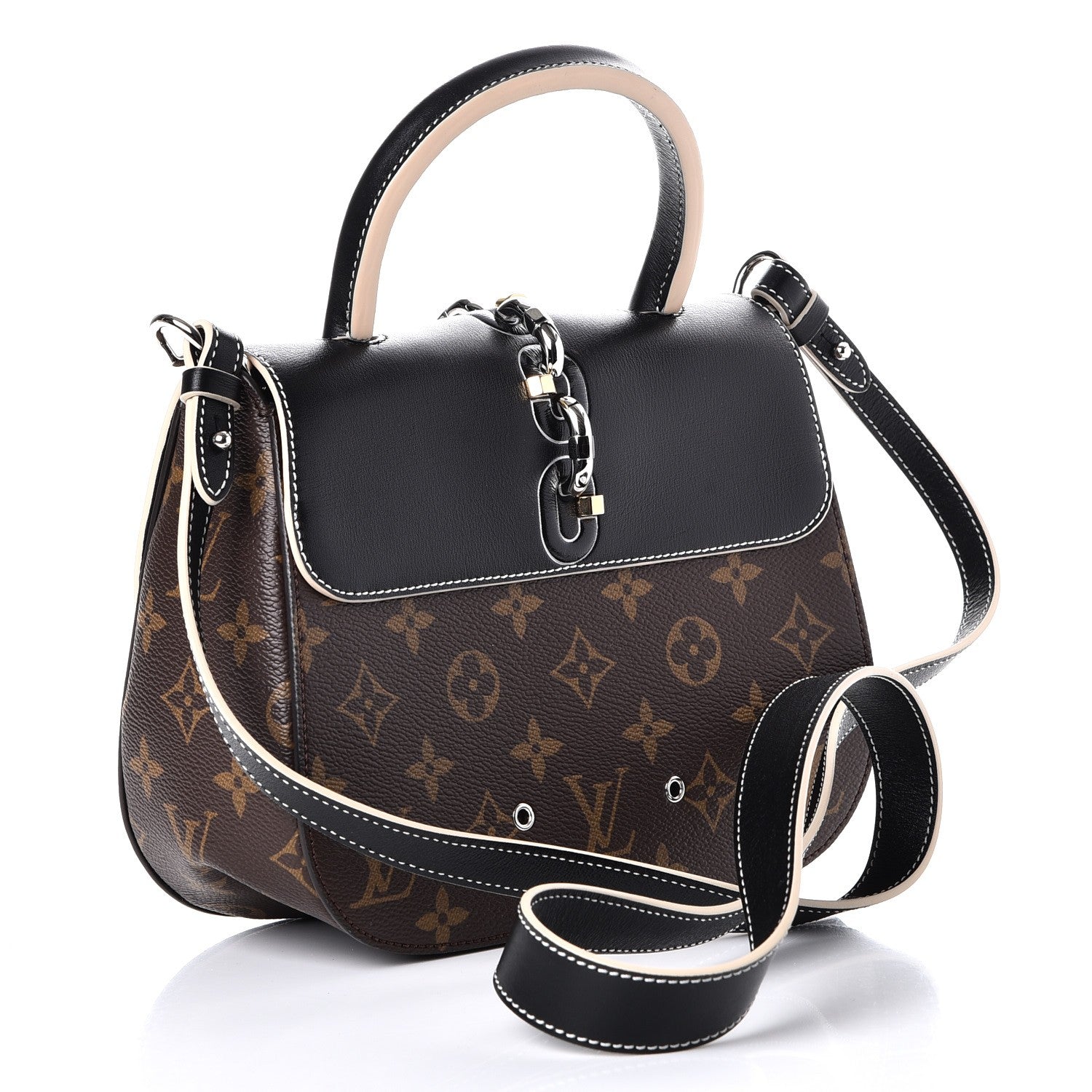 Louis Vuitton Calfskin Monogram Chain It Bag PM Black 4 of 8