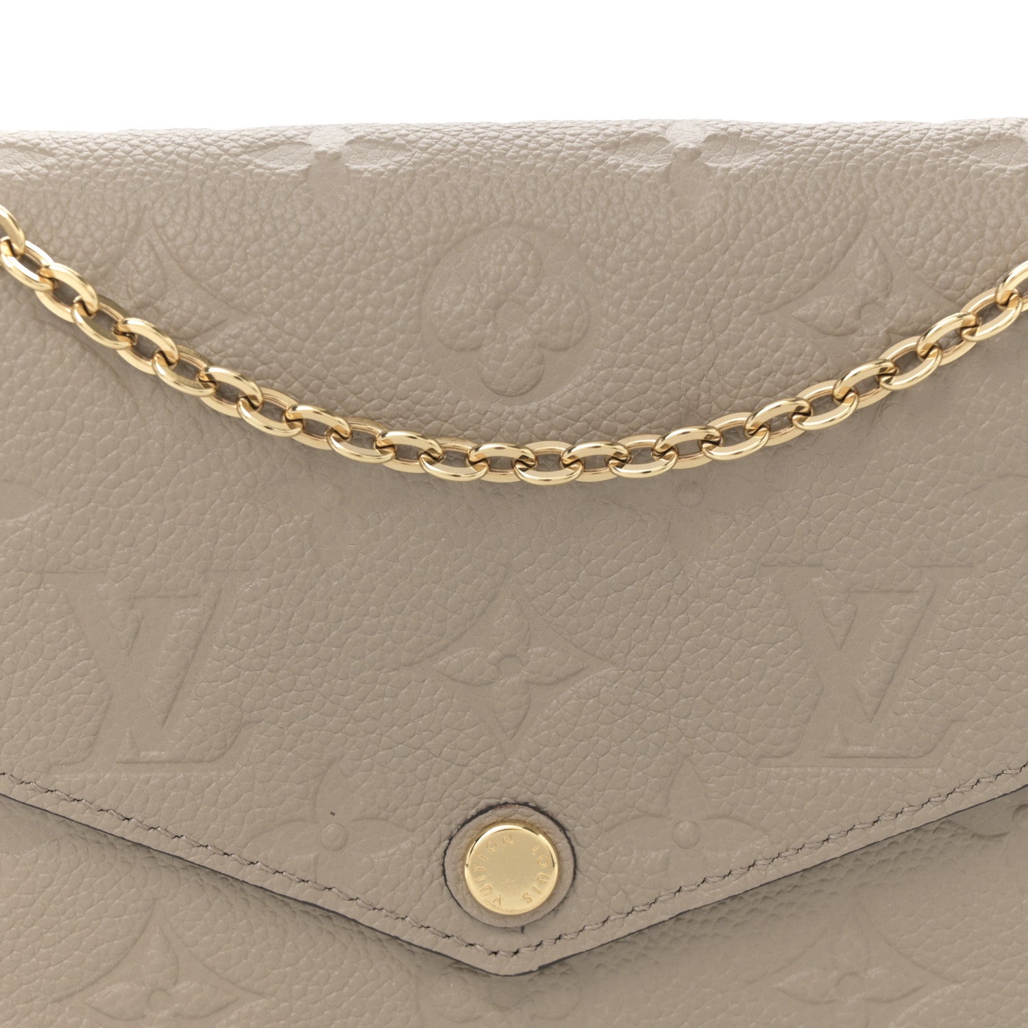 Louis Vuitton Empreinte Pochette Felicie Chain Wallet Tourterelle 8 of 11