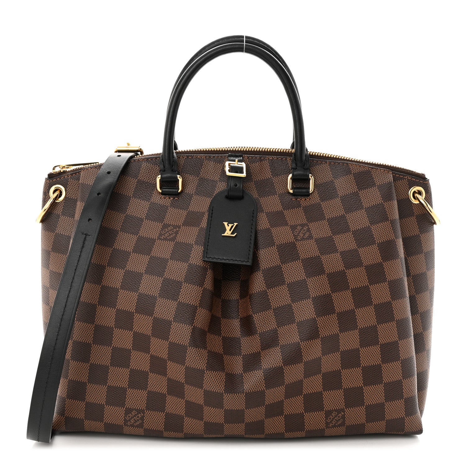 Louis Vuitton Damier Ebene Odeon Tote MM Black 1 of 10