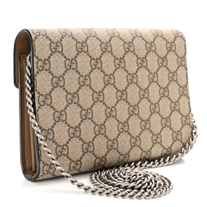 Gucci GG Supreme Monogram Mini Dionysus Chain Wallet Beige Taupe 3 of 10