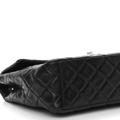 Chanel Washed Lambskin Quilted Maxi Single Flap Black 8 of 9