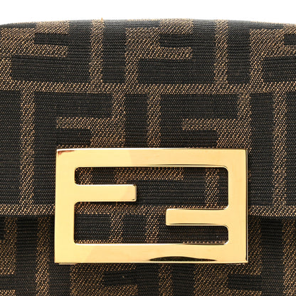Fendi Fabric Jacquard FF 1974 Phone Baguette Tobacco Moro 8 of 11