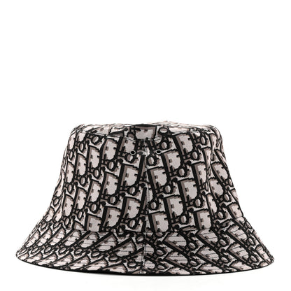 Christian Dior Polyester Cotton Oblique Teddy-D Brim Bucket Hat 58 Black 5 of 8