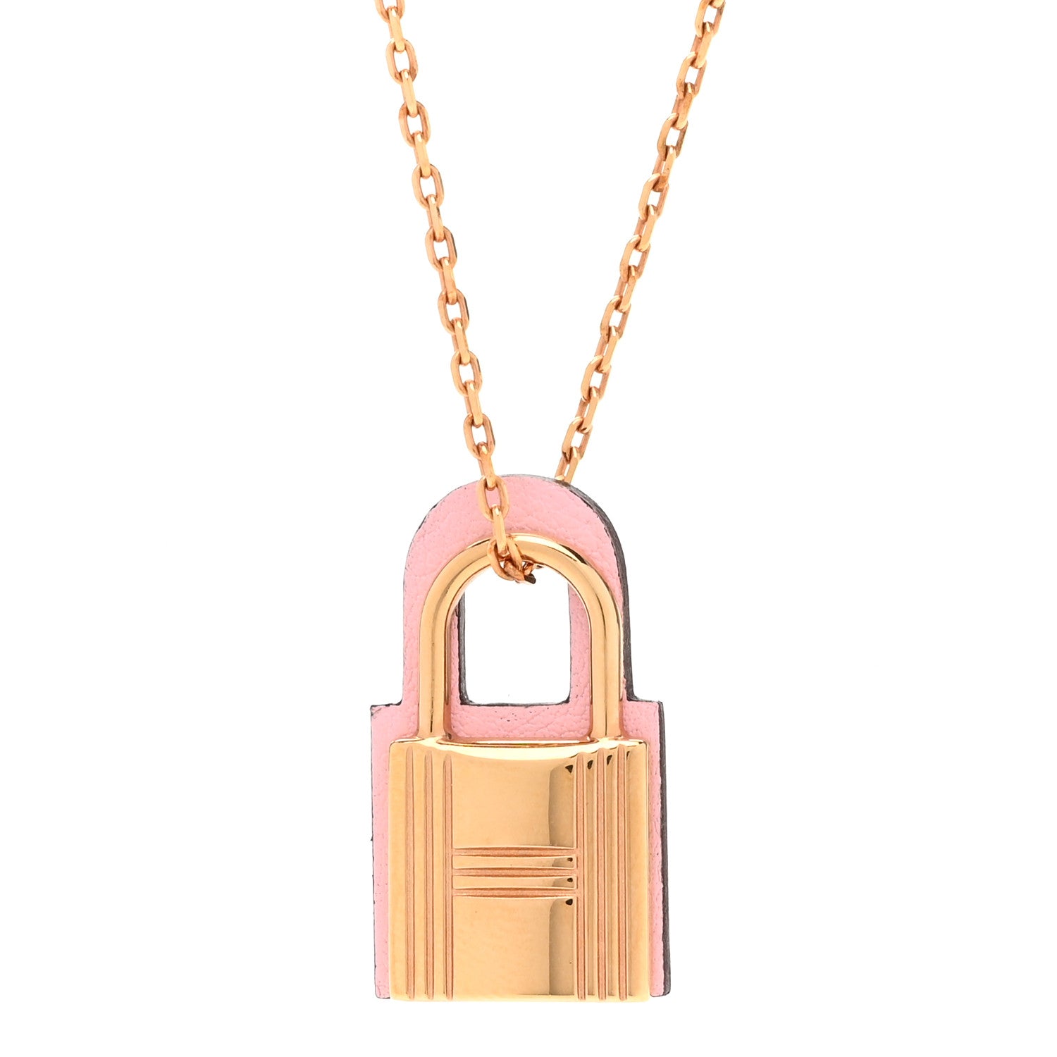 Hermes Swift Small O'Kelly Pendant Necklace Rose Sakura 4 of 6