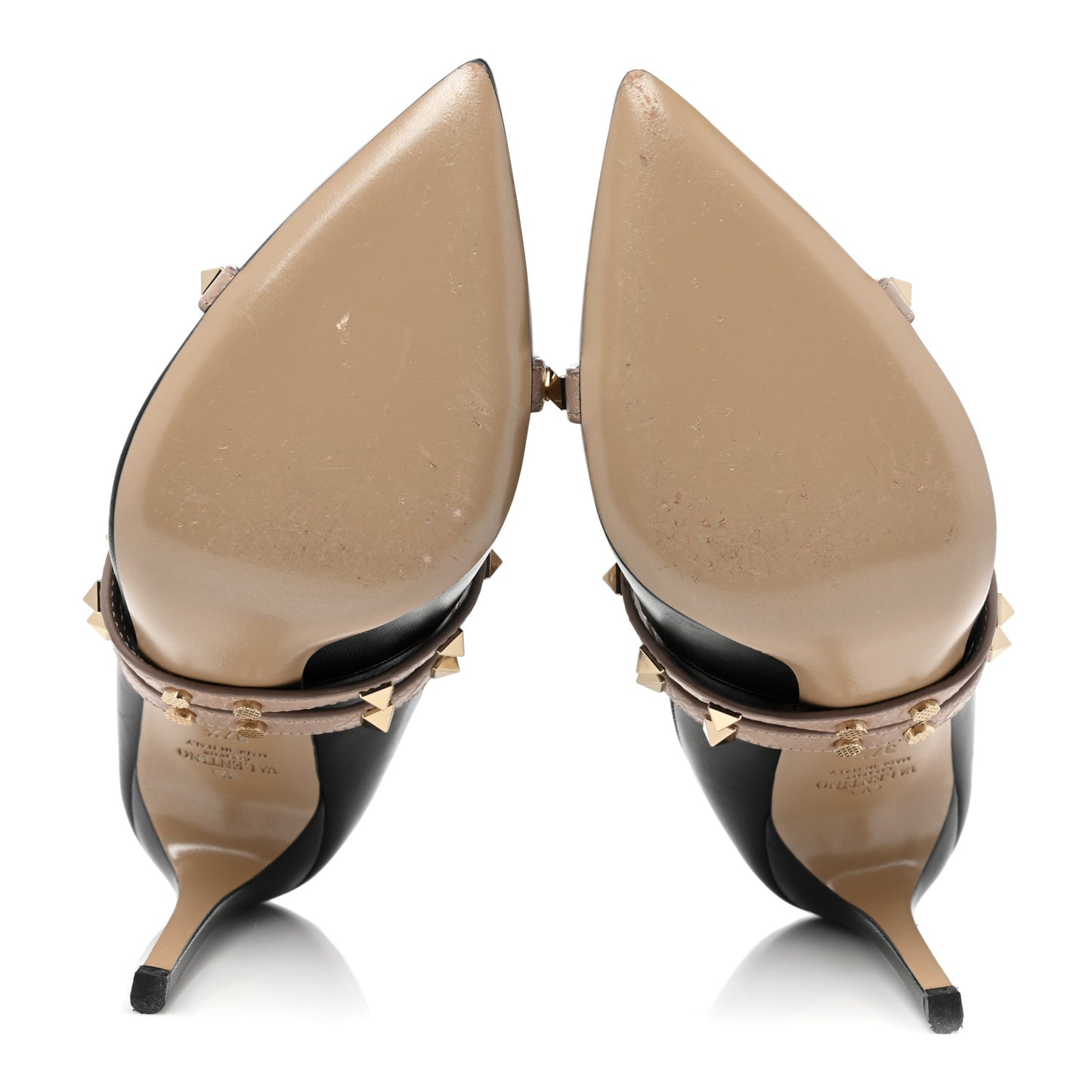 Nappa Rockstud Ankle Wrap 105mm Pumps 37.5 Black Poudre