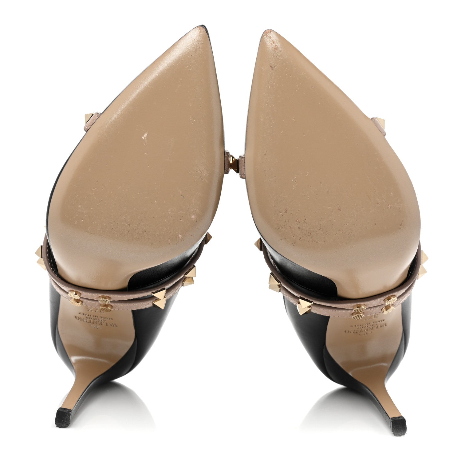 Valentino Garavani Nappa Rockstud Ankle Wrap 105mm Pumps 37.5 Black Poudre 5 of 12