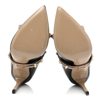 Valentino Garavani Nappa Rockstud Ankle Wrap 105mm Pumps 37.5 Black Poudre 5 of 12