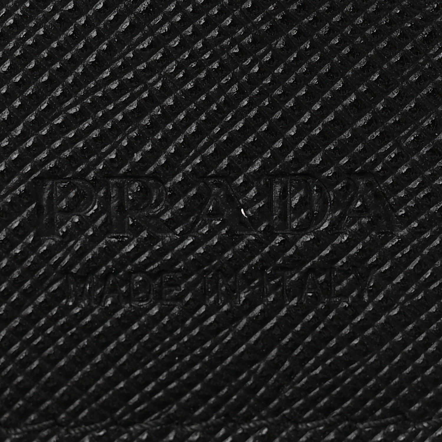 Prada Saffiano Metal Card Holder Compact Wallet Black 6 of 10