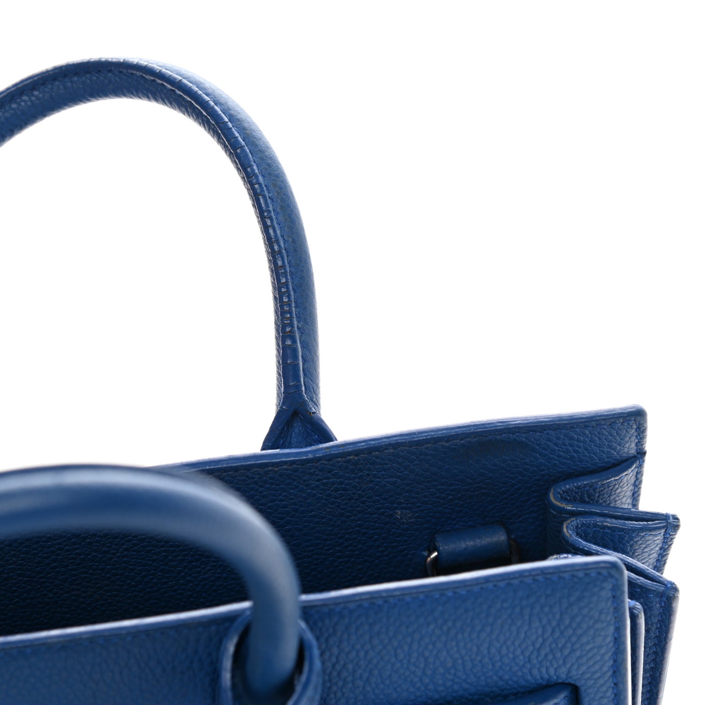 Grained Calfskin Nano Sac De Jour Royal Blue