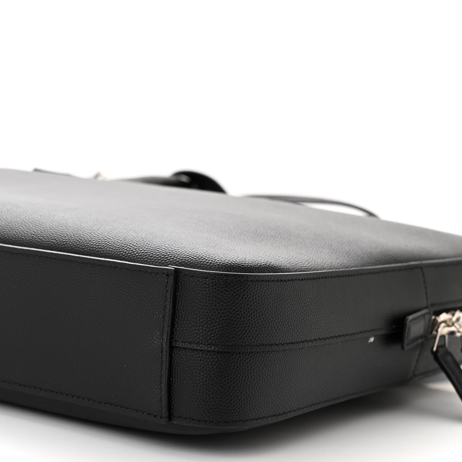 Saint Laurent Grain de Poudre Medium Museum Briefcase Black 10 of 10