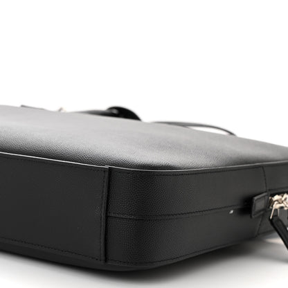 Saint Laurent Grain de Poudre Medium Museum Briefcase Black 10 of 10