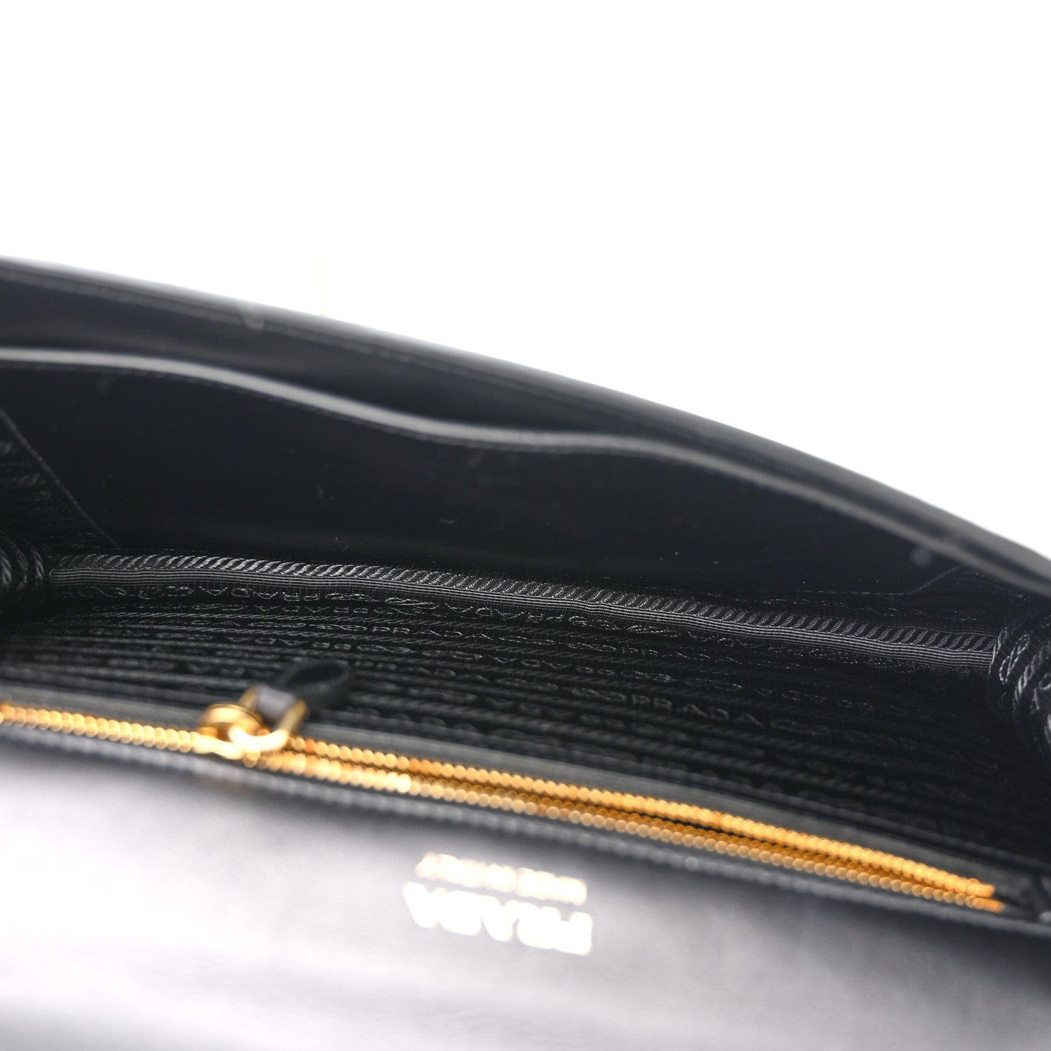 Prada City Calf Ribbon Bag Black Marmo Bianco 5 of 10