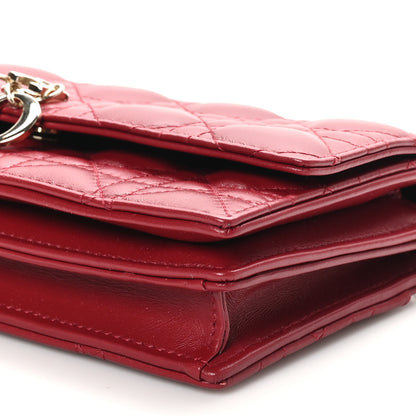Christian Dior Lambskin Cannage Mini My Dior Bag Burgundy 9 of 10