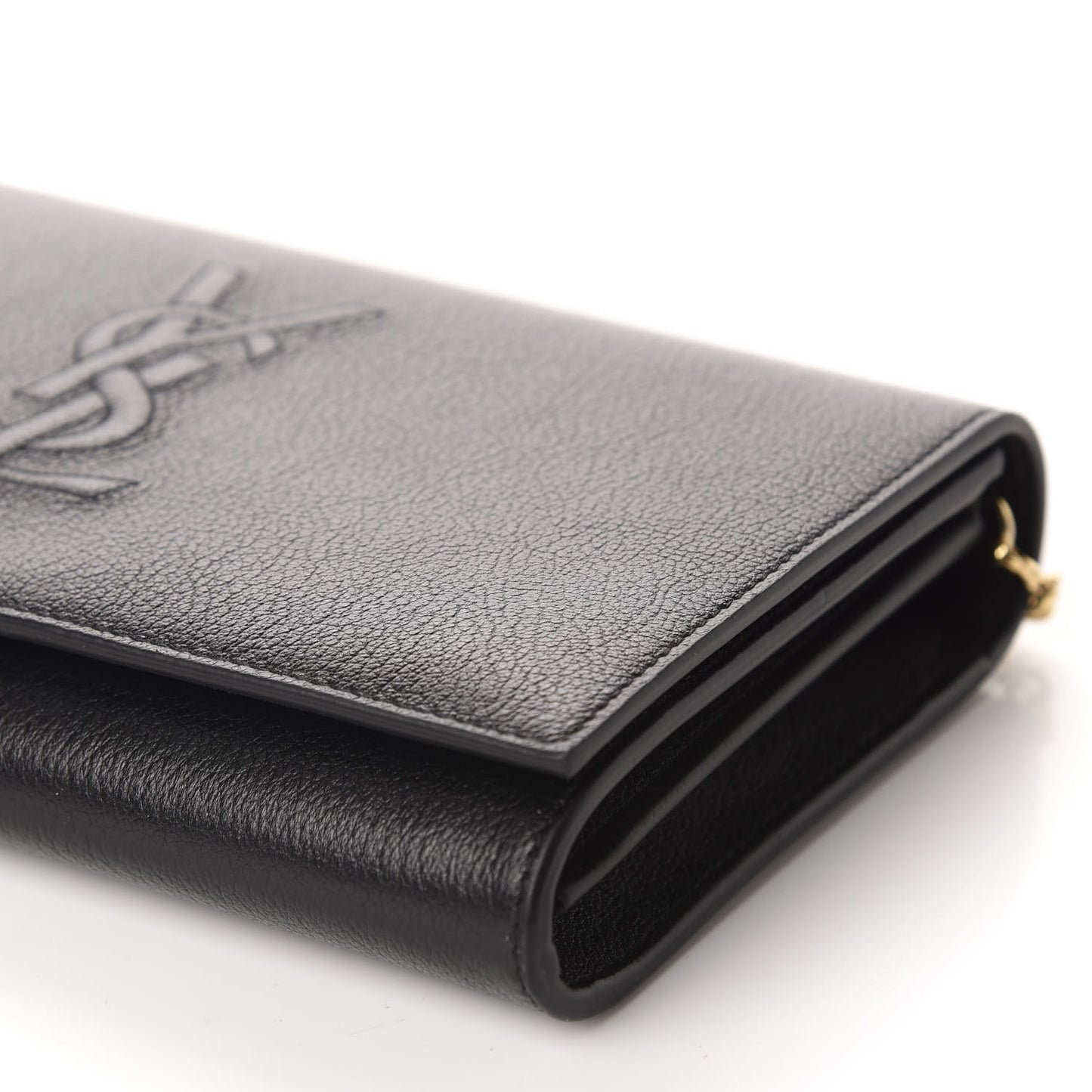 Calfskin Monogram Belle de Jour Chain Clutch Black