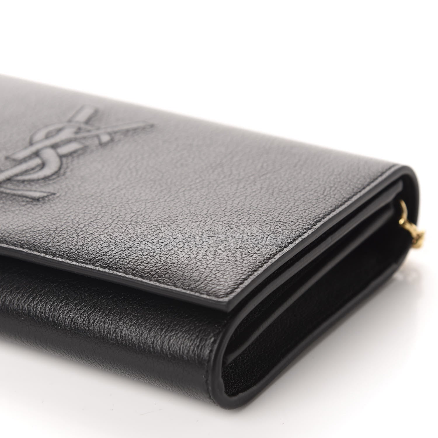 Saint Laurent Calfskin Monogram Belle de Jour Chain Clutch Black 7 of 11