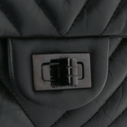 Chanel Aged Calfskin Chevron Quilted 2.55 Reissue 226 So Black 8 of 11