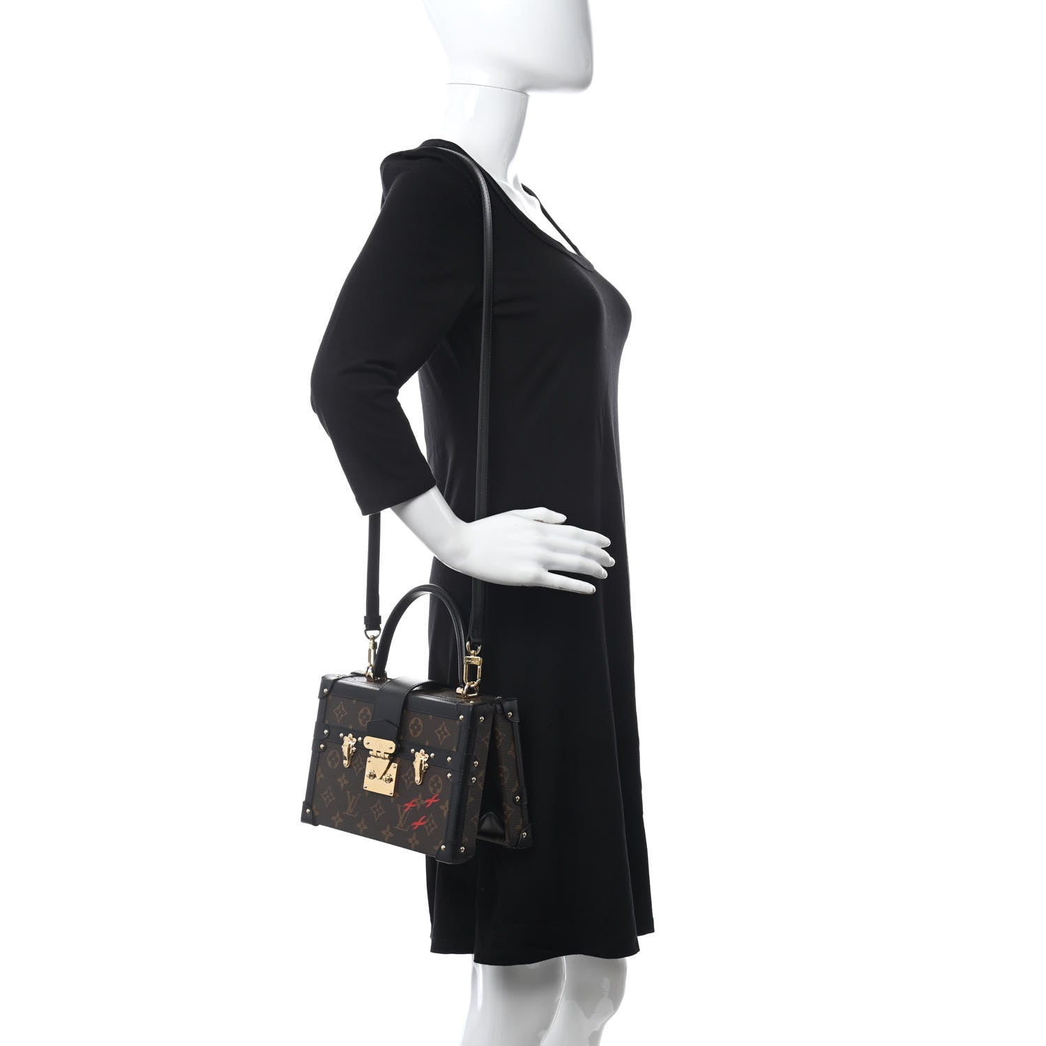 Louis Vuitton Monogram Petite Malle V Black 2 of 9